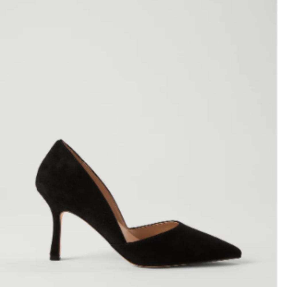 Ann Taylor Azra black suede pumps size 8.5